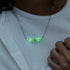 Indigo | Argent sterling .925 | Collier fermoir infini en verre luciole
